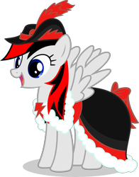 Size: 5623x7160 | Tagged: safe, artist:cartoonmasterv3, derpibooru import, oc, oc only, oc:red arrow, pegasus, pony, clothes, coronation, coronation dress, dress, simple background, solo, transparent background