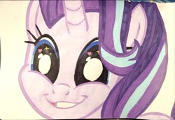 Size: 2281x1567 | Tagged: safe, artist:caryhhhh, derpibooru import, starlight glimmer, pony, unicorn, female, glimmie, horn, mare, smiling, solo, traditional art