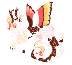 Size: 5000x4500 | Tagged: safe, artist:gigason, derpibooru import, oc, oc only, oc:kindle, draconequus, hybrid, g4, absurd resolution, adoptable, body fluff, body markings, brown hooves, chest fluff, claws, cloven hooves, coat markings, colored, colored claws, colored eyebrows, colored eyelashes, colored hooves, colored horns, colored paw pads, colored sclera, colored wings, colored wingtips, draconequus oc, ethereal body, ethereal hair, ethereal horn, ethereal horns, ethereal tail, facial markings, female, female oc, flat colors, flying, gradient hair, gradient tail, gradient wings, heterochromia, hooves, hybrid oc, interspecies offspring, leg stripes, lidded eyes, looking back, mismatched eyes, mismatched legs, multicolored wings, neck fluff, obtrusive watermark, offspring, parent:daybreaker, parent:discord, parents:disbreaker, paw pads, paws, simple background, slit eyes, solo, spread wings, striped hair, striped horns, striped tail, stripes, tail, tail fluff, tail markings, thick eyelashes, thick tail, three quarter view, transparent background, underpaw, unshorn fetlocks, wall of tags, watermark, white body, white fur, white hair, white tail, wings