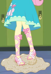 Size: 649x937 | Tagged: safe, artist:dhot9230, derpibooru import, fluttershy, human, equestria girls, g4, feet, fluttershy boho dress, legs, pictures of legs, solo, sticky