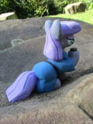 Size: 1899x2532 | Tagged: safe, alternate version, artist:malte279, derpibooru import, part of a set, boulder (pet), maud pie, earth pony, pony, g4, concrete, craft, female, mare, outdoors, sculpture, solo, ytong