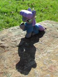 Size: 1944x2592 | Tagged: safe, alternate version, artist:malte279, derpibooru import, part of a set, boulder (pet), maud pie, earth pony, pony, g4, concrete, craft, female, mare, outdoors, sculpture, solo, ytong