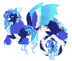 Size: 5200x4400 | Tagged: safe, artist:gigason, derpibooru import, oc, oc only, oc:mercury, draconequus, hybrid, g4, absurd resolution, adoptable, blue eyes, blue hair, blue hooves, blue sclera, blue tail, chest fluff, cloven hooves, coat markings, coils, colored, colored belly, colored chest fluff, colored hooves, colored horns, colored pinnae, colored sclera, colored wings, curved horns, draconequus oc, eye markings, eyelashes, facial markings, fangs, flat colors, flying, gradient hair, gradient hooves, gradient horns, gradient tail, gradient wings, hooves, horns, hybrid wings, interspecies offspring, leg markings, long body, long hair, long tail, looking back, looking down, male, mottled coat, multicolored wings, narrowed eyes, obtrusive watermark, offspring, pale belly, parent:discord, parent:princess luna, parents:lunacord, purple body, purple coat, raised hoof, raised leg, simple background, smiling, snip (coat marking), socks (coat marking), solo, spread wings, striped mane, striped tail, swirly eyes, tail, tail markings, thick eyelashes, thick tail, three quarter view, transparent background, two toned body, two toned coat, unshorn fetlocks, wall of tags, watermark, white belly, white pupils, wings