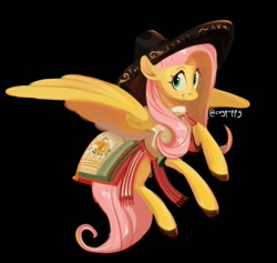 Size: 1259x1194 | Tagged: safe, artist:coypuppy, derpibooru import, fluttershy, pegasus, pony, g4, black background, female, mare, mexico, simple background, solo