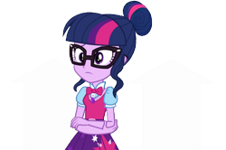 Size: 1280x852 | Tagged: safe, artist:megalayed, derpibooru import, edit, edited screencap, screencap, sci-twi, twilight sparkle, human, eqg summertime shorts, equestria girls, g4, background removed, female, sci-twi outfits, sci-twi skirt, simple background, solo, transparent background