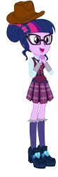 Size: 1024x3105 | Tagged: safe, artist:megalayed, derpibooru import, sci-twi, twilight sparkle, human, equestria girls, friendship games, g4, clothes, crystal prep, crystal prep academy, crystal prep academy uniform, female, full body, full view, hat, school uniform, simple background, solo, transparent background, uniform, uniform hat