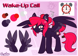 Size: 1990x1440 | Tagged: safe, artist:spoopy-abby, derpibooru import, oc, oc only, oc:wake-up call, pegasus, reference sheet