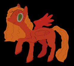 Size: 2514x2255 | Tagged: safe, artist:vemrill, derpibooru import, oc, oc only, pegasus, pony, black background, green eyes, orange coat, orange mane, orange tail, simple background, solo, tail