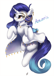 Size: 3428x4854 | Tagged: safe, artist:fluttersheeeee, derpibooru import, oc, oc only, oc:amaris, pony, unicorn, female, horn, mare, not rarity, simple background, solo, unicorn oc, white background