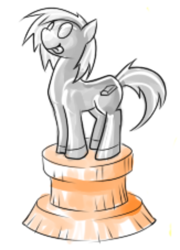 Size: 500x696 | Tagged: safe, artist:coaldustthestrange, derpibooru import, oc, earth pony, pony, solo, trophy