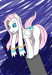 Size: 700x1000 | Tagged: artist needed, safe, derpibooru import, fluttershy, incubator (species), pegasus, pony, g4, kyubey, puella magi madoka magica, solo