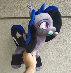 Size: 2712x2802 | Tagged: safe, artist:redi, derpibooru import, oc, oc:epitaphy, bat pony, original species, pony, bat pony oc, female, irl, mare, photo, plush pony, plushie, solo