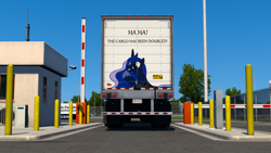 Size: 1920x1080 | Tagged: safe, artist:owlcat, derpibooru import, princess luna, g4, american truck simulator, game mod, game screencap, outdoors