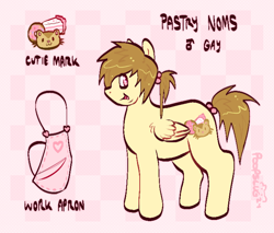 Size: 688x586 | Tagged: safe, artist:poopslug, derpibooru import, oc, oc only, oc:pastry noms, pegasus, chubby, male, male oc, pegasus oc, reference sheet