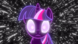 Size: 3840x2160 | Tagged: safe, artist:mbesto, derpibooru import, twilight sparkle, pony, unicorn, glowing, glowing eyes, horn, particles, solo