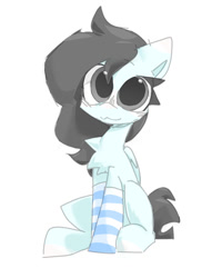 Size: 1298x1700 | Tagged: safe, artist:scar-shine, derpibooru import, oc, oc only, oc:north skylight, pegasus, chest fluff, clothes, female, mare, simple background, socks, solo, striped socks, white background