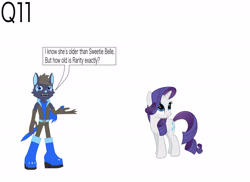 Size: 4495x3266 | Tagged: safe, artist:star153, derpibooru import, screencap, rarity, anthro, unicorn, wolf, age, blue, boots, brown, clothes, ear, gloves, hair, hooves, horn, long gloves, purple, shoes, simple background, solo, sword, time, weapon, white, white background