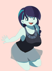 Size: 1280x1743 | Tagged: safe, artist:qsky, derpibooru import, coloratura, human, equestria girls, g4, breasts, busty coloratura, clothes, cute, equestria girls-ified, female, open mouth, open smile, rara, rarabetes, smiling, solo