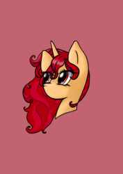 Size: 2480x3508 | Tagged: source needed, safe, artist:risya, derpibooru import, oc, oc:stellar blossom, pony, unicorn, bust, female, hair, horn, mare, portrait, simple background, solo