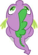 Size: 128x186 | Tagged: safe, derpibooru import, spike, dragon, g4, concept art, leak, my little pony adventures, official, overhead view, simple background, solo, transparent background