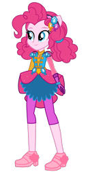 Size: 1024x1992 | Tagged: safe, artist:mixiepie, color edit, derpibooru import, edit, editor:amadondawn, pinkie pie, human, equestria girls, g4, clothes, colored, crystal guardian, gloves, simple background, solo, transparent background