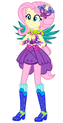 Size: 1024x1992 | Tagged: safe, artist:mixiepie, color edit, derpibooru import, edit, editor:amadondawn, fluttershy, human, equestria girls, g4, boots, colored, crystal guardian, crystal wings, high heel boots, shoes, simple background, solo, transparent background, wings