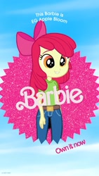 Size: 1080x1920 | Tagged: safe, derpibooru import, apple bloom, human, equestria girls, g4, barbie, barbie (film), female, solo