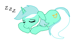 Size: 2000x1063 | Tagged: safe, artist:all lyres for lyra, derpibooru import, lyra heartstrings, pony, unicorn, g4, cute, ears, eyes closed, female, floppy ears, horn, lying down, lyrabetes, mare, onomatopoeia, prone, simple background, sleeping, solo, sound effects, white background, zzz