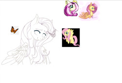 Size: 852x580 | Tagged: safe, artist:chunichichuni, derpibooru import, fluttershy, pegasus, pony, solo