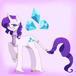 Size: 894x894 | Tagged: safe, artist:chunichichuni, derpibooru import, rarity, pony, unicorn, horn, solo