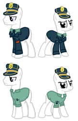 Size: 1462x2250 | Tagged: safe, artist:adonaire, derpibooru import, pony, g4, '90s, 1989, 2000s, 2010s, base, cap, civil guard, clothes, gendarme, hat, jacket, kepi, merit, military, necktie, police, police officer, police pony, police uniform, shirt, spain, spanish description, template, teresiana, teresiana cap, teresiana kepi, uniform