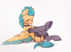 Size: 2090x1539 | Tagged: safe, artist:itssim, derpibooru import, oc, oc only, oc:maverick blast, pegasus, pony, blushing, cute, male, stallion, tail, wings