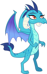 Size: 3000x4698 | Tagged: safe, artist:dashiesparkle, derpibooru import, princess ember, dragon, g4, belly, dragoness, female, high res, looking up, simple background, slender, solo, standing, thin, transparent background, vector