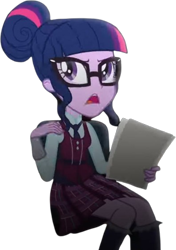 Size: 1771x2520 | Tagged: safe, derpibooru import, edit, edited screencap, editor:mrtoonlover83, screencap, sci-twi, twilight sparkle, human, equestria girls, g4, background removed, female, not a vector