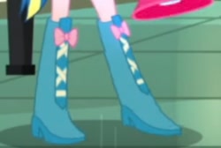 Size: 477x320 | Tagged: safe, derpibooru import, edit, edited screencap, screencap, pinkie pie, equestria girls, g4, boots, boots shot, cropped, high heel boots, legs, pictures of legs, shoes, solo