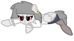 Size: 669x374 | Tagged: safe, artist:lrg!!, derpibooru import, oc, oc only, oc:estate velocity, pegasus, pony, clothes, ear piercing, earring, jewelry, lying down, office lady, pantyhose, pegasus oc, pencil skirt, piercing, simple background, skirt, transparent background