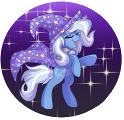 Size: 954x922 | Tagged: safe, artist:annuthecatgirl, derpibooru exclusive, derpibooru import, trixie, g4, cape, clothes, hat, solo, trixie's cape, trixie's hat