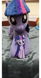 Size: 1220x2274 | Tagged: safe, derpibooru import, twilight sparkle, twilight sparkle (alicorn), alicorn, pony, 3d print, cute, irl, photo, plushie