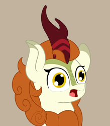 Size: 5153x5894 | Tagged: artist needed, source needed, safe, derpibooru import, autumn blaze, kirin, g4, brown background, simple background, solo