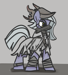 Size: 779x855 | Tagged: safe, artist:anonymous, derpibooru import, limestone pie, earth pony, pony, g4, bloodborne, clothes, crossover, drawthread, female, mare, ponified, requested art, solo, species swap