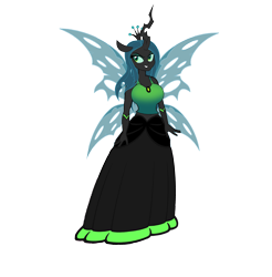 Size: 4039x4109 | Tagged: safe, artist:shadowzoid456, derpibooru import, queen chrysalis, equestria girls, g4, clothes, dress, female, gown, ponied up, simple background, solo, transparent background