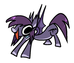 Size: 538x453 | Tagged: safe, artist:madragon, derpibooru import, oc, oc:pestyskillengton, bat pony, pony, bat wings, collar, female, funny, mare, sketch, solo, wings