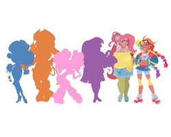 Size: 1080x870 | Tagged: safe, artist:musidorette, derpibooru import, applejack, fluttershy, pinkie pie, rainbow dash, rarity, twilight sparkle, human, humanized, mane six, simple background, white background