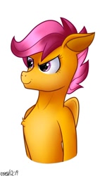 Size: 387x680 | Tagged: safe, artist:smashir09, derpibooru import, scootaloo, pegasus, pony, g4, collarbone, female, humanoid torso, solo, sternocleidomastoid