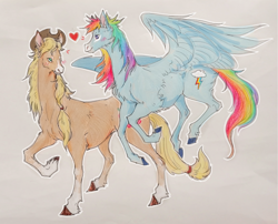 Size: 3333x2699 | Tagged: safe, artist:0288644622, derpibooru import, applejack, rainbow dash, appledash, female, lesbian, shipping