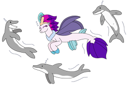 Size: 3049x2071 | Tagged: safe, artist:supahdonarudo, derpibooru import, queen novo, dolphin, seapony (g4), g4, bubble, crown, dorsal fin, fin, fin wings, fins, fish tail, flowing mane, flowing tail, happy, jewelry, ocean, regalia, simple background, smiling, swimming, tail, transparent background, underwater, water, wings