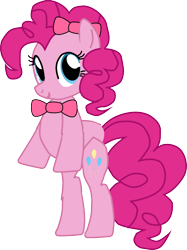 Size: 758x1015 | Tagged: safe, artist:supermalikj, derpibooru import, pinkie pie, earth pony, pony, g4, bowtie, female, mare, simple background, solo, transparent background