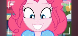 Size: 1170x540 | Tagged: safe, derpibooru import, pinkie pie, human, equestria girls, g4, camera shot, cute, diapinkes, female, smiling, solo