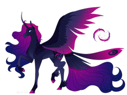 Size: 4000x3000 | Tagged: safe, artist:squishkitti, derpibooru import, oc, oc:andromeda, alicorn, concave belly, female, magical lesbian spawn, mare, offspring, parent:princess luna, parent:queen novo, parents:lunovo, simple background, slender, solo, tail, tail feathers, thin, transparent background