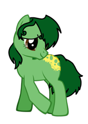 Size: 713x1000 | Tagged: safe, artist:deirdres, derpibooru import, oc, oc only, oc:ftrace, earth pony, pony, green coat, green mane, simple background, solo, transparent background